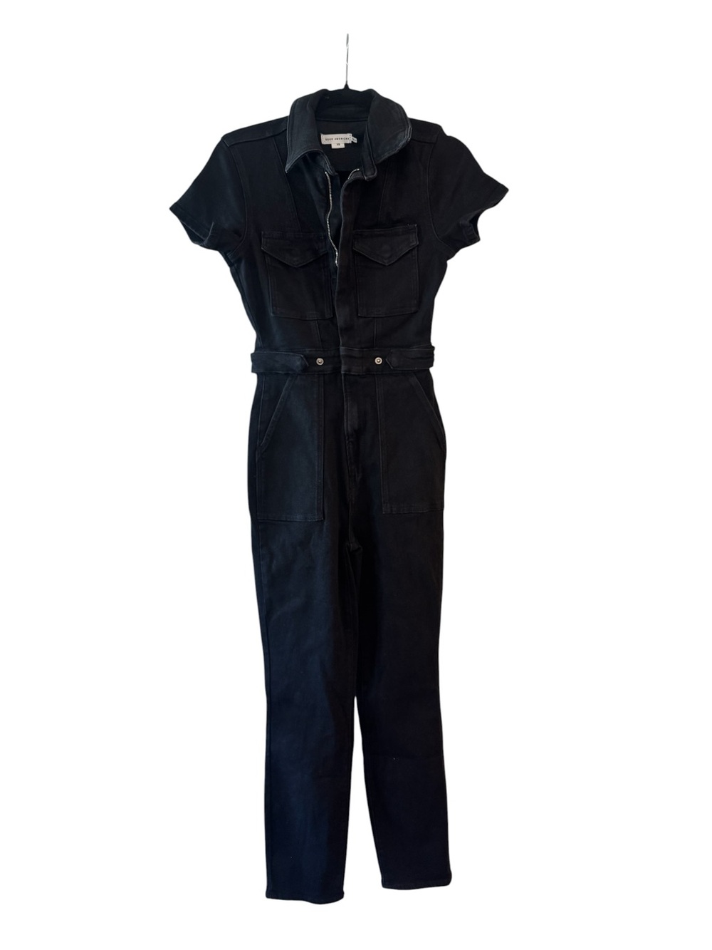 NWT Good American Black Denim Jumpsuit Size XS or S